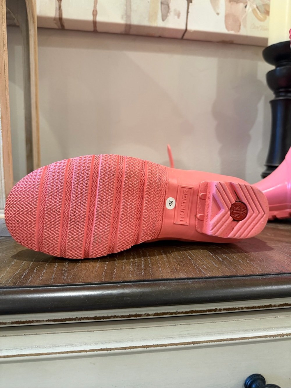 Hunter original short rain boots Pink Gloss Sz 8 - Picture 11 of 11